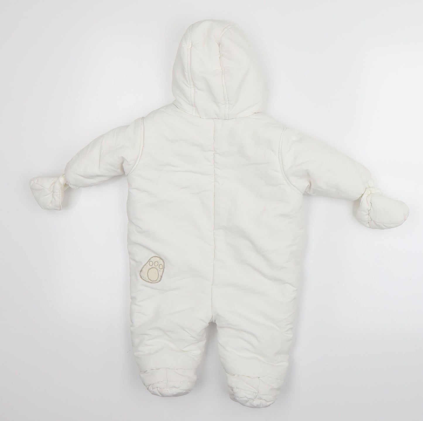Ladybird Baby White    Snowsuit Size 3-6 Months
