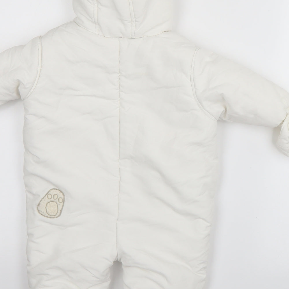 Ladybird Baby White    Snowsuit Size 3-6 Months