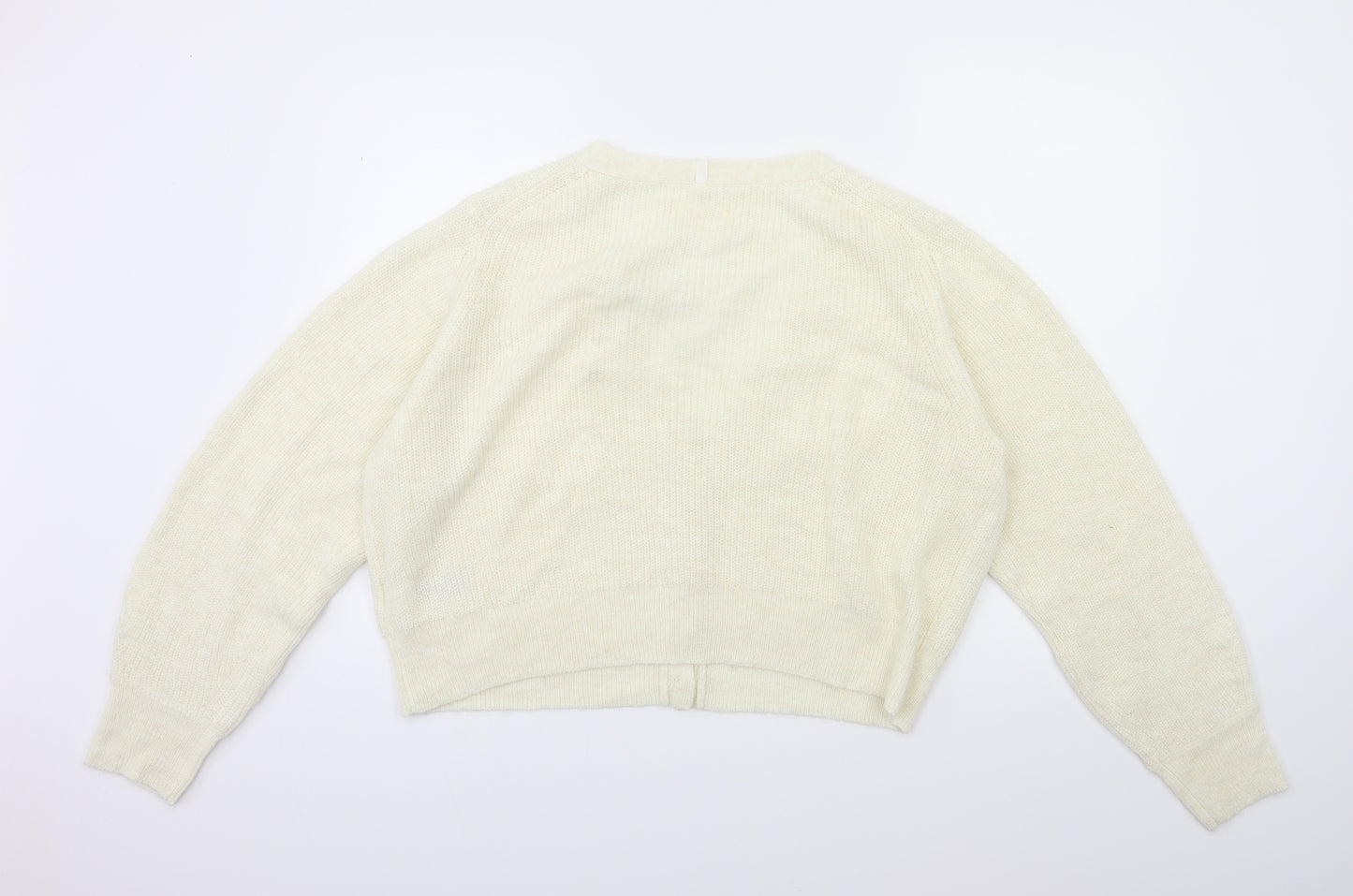 Per Una Womens White  Knit Cardigan Jumper Size 20