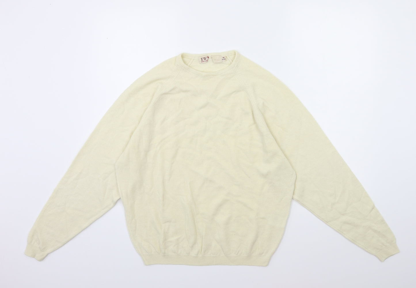 EWM Womens Beige  Knit Pullover Jumper Size 14