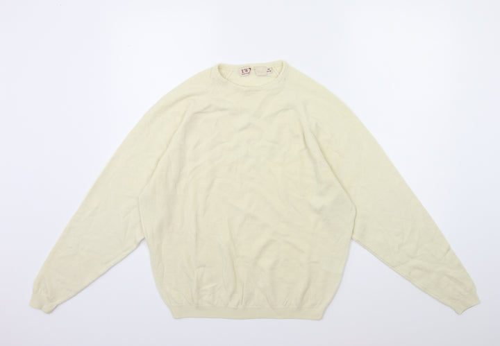 EWM Womens Beige  Knit Pullover Jumper Size 14