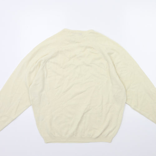 EWM Womens Beige  Knit Pullover Jumper Size 14