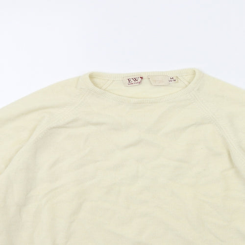 EWM Womens Beige  Knit Pullover Jumper Size 14