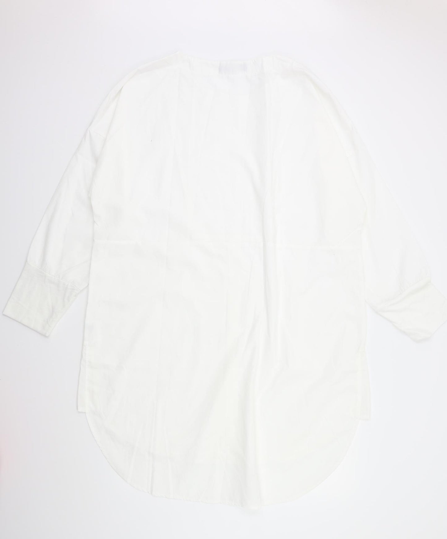 Zanzea Womens White   Shirt Dress  Size 4XL