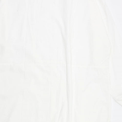 Zanzea Womens White   Shirt Dress  Size 4XL