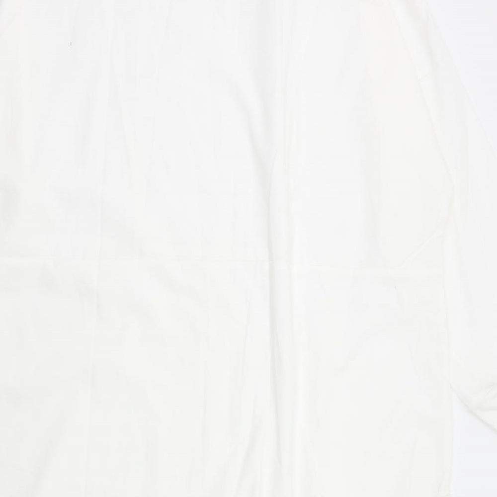 Zanzea Womens White   Shirt Dress  Size 4XL