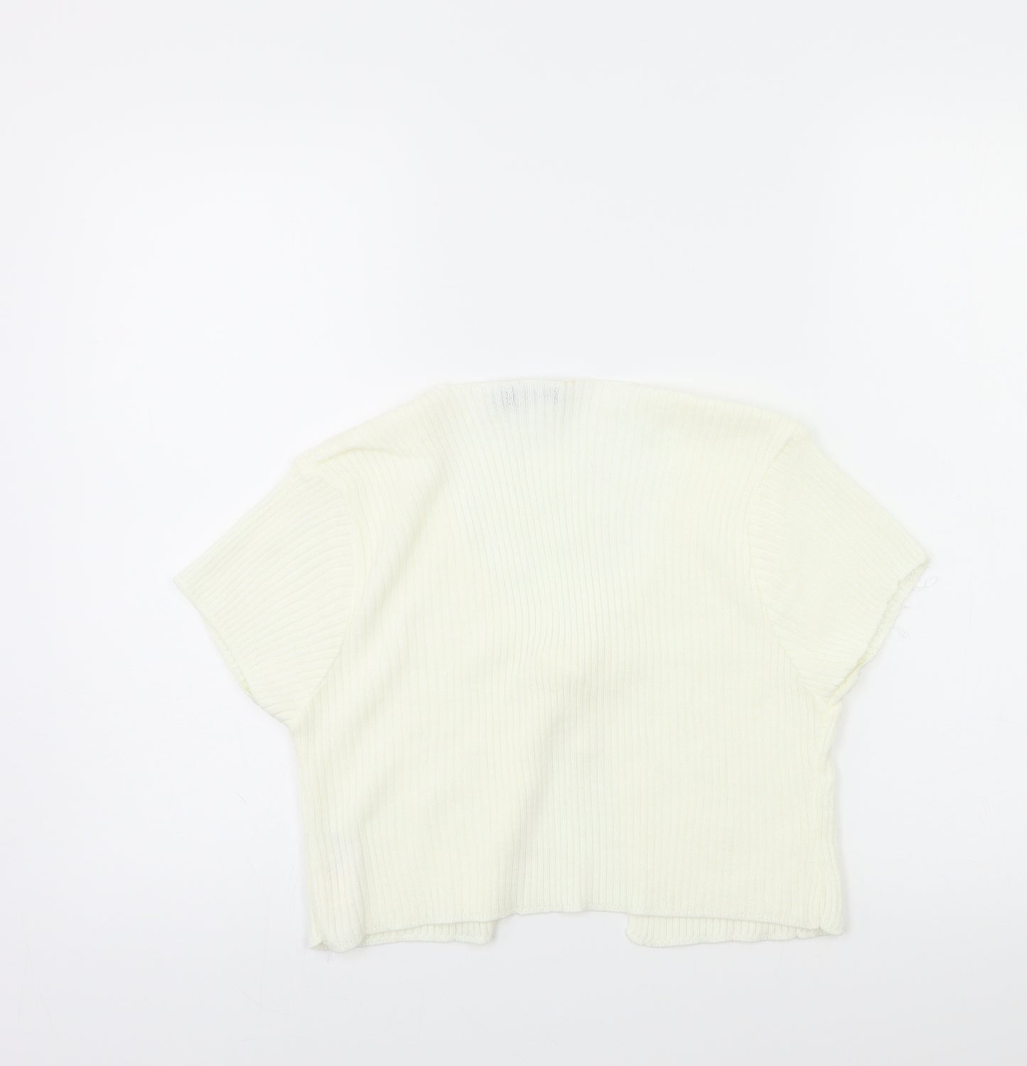 Nasty Gal Womens White  Knit Cardigan Jumper Size 10