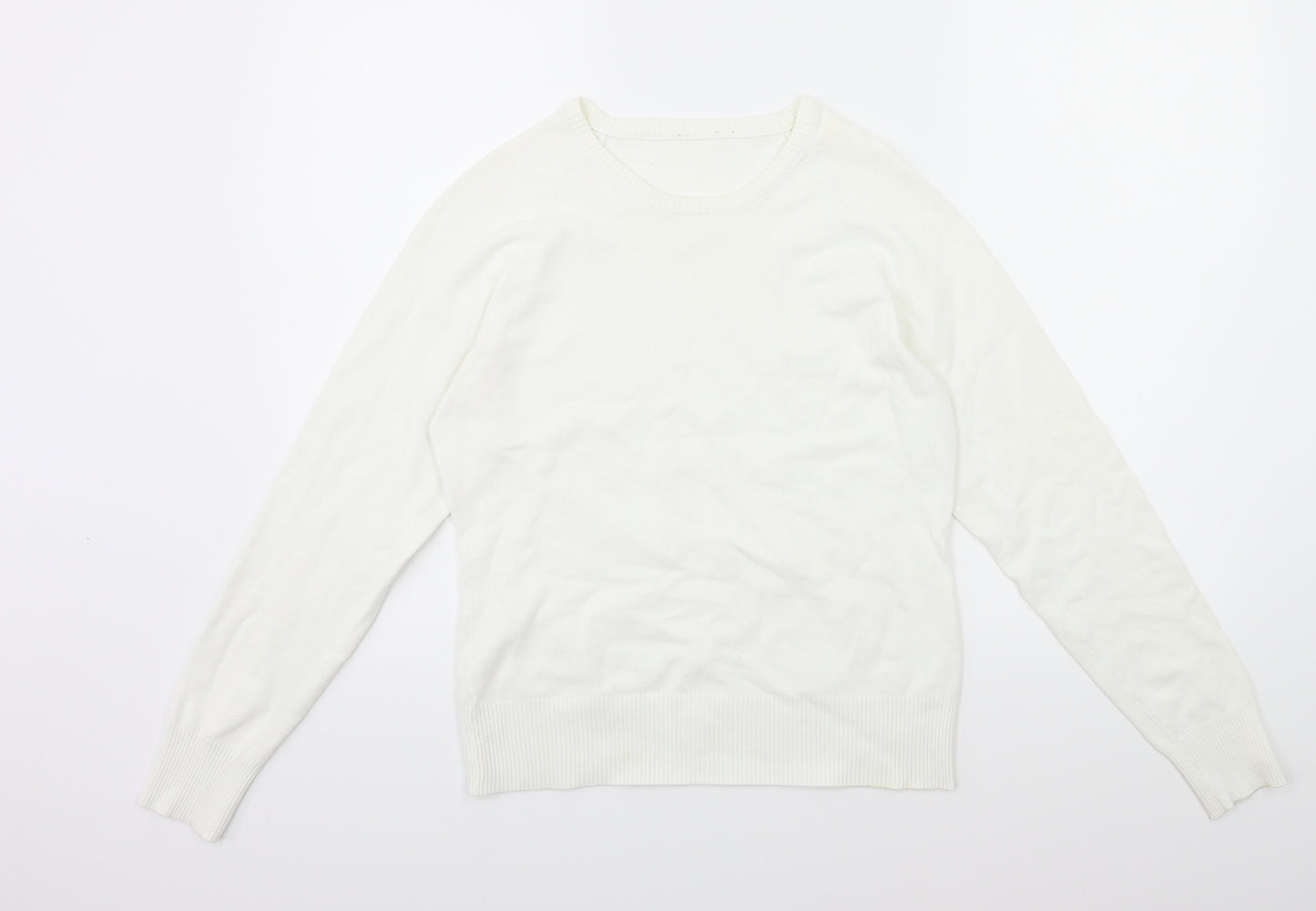 TU Womens White   Pullover Jumper Size L