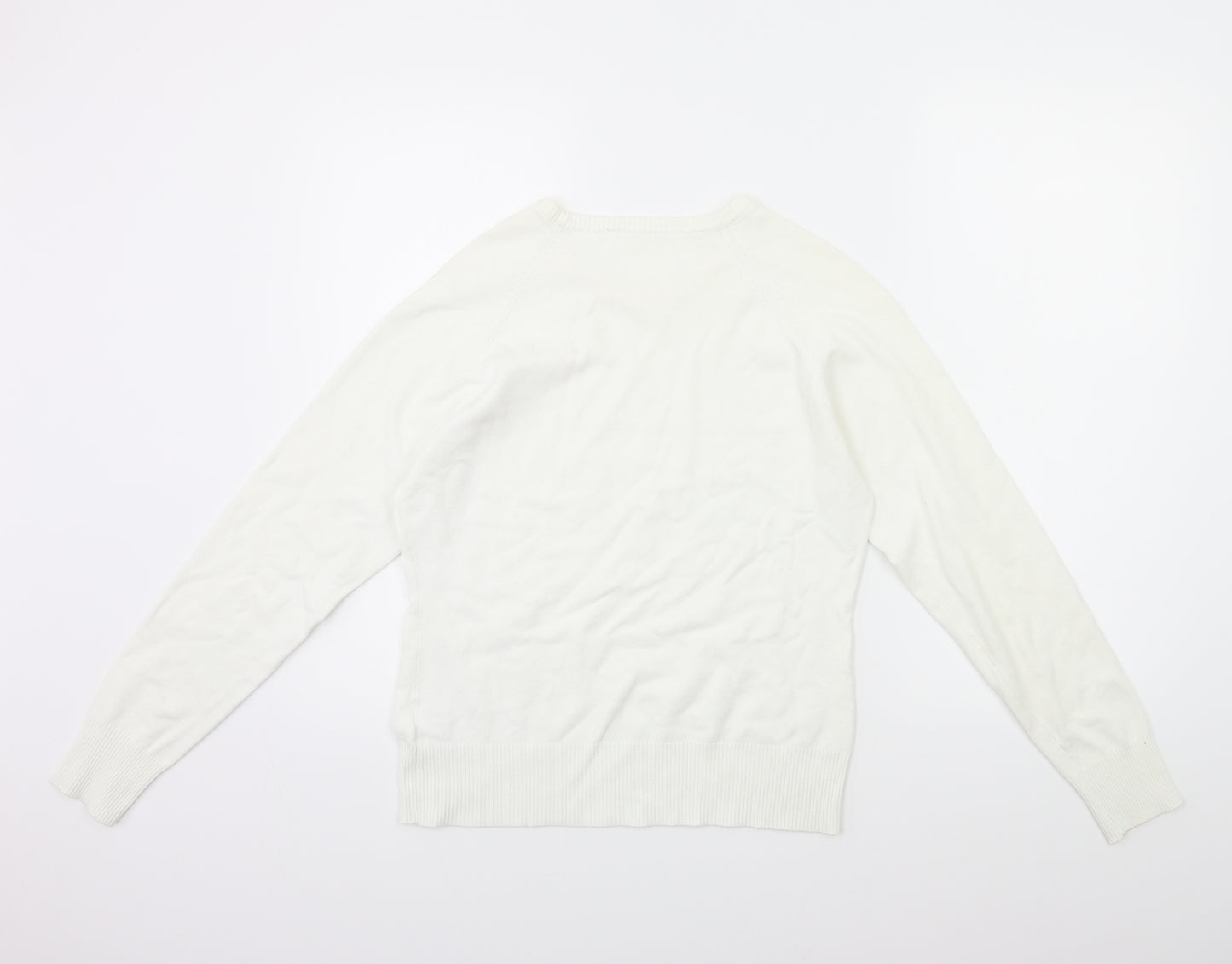 TU Womens White   Pullover Jumper Size L