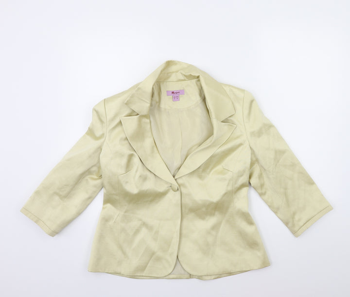 Monsoon Womens Gold   Biker Coat Size 14