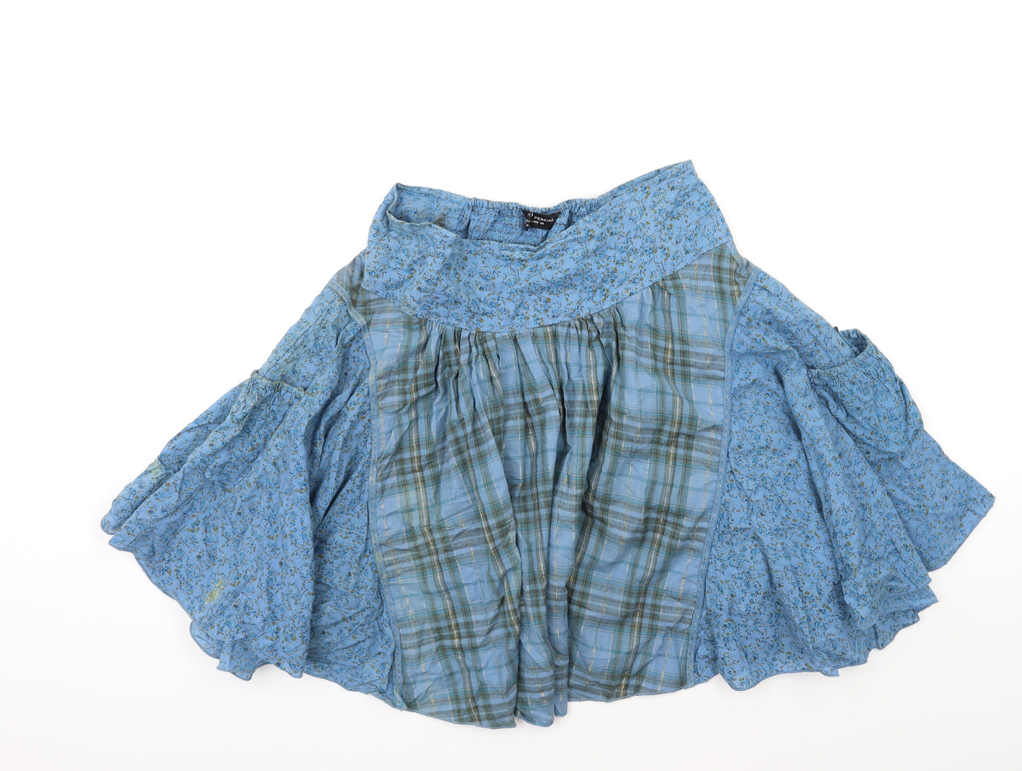 Dorothy Perkins Womens Blue Check  Mini Skirt Size 10