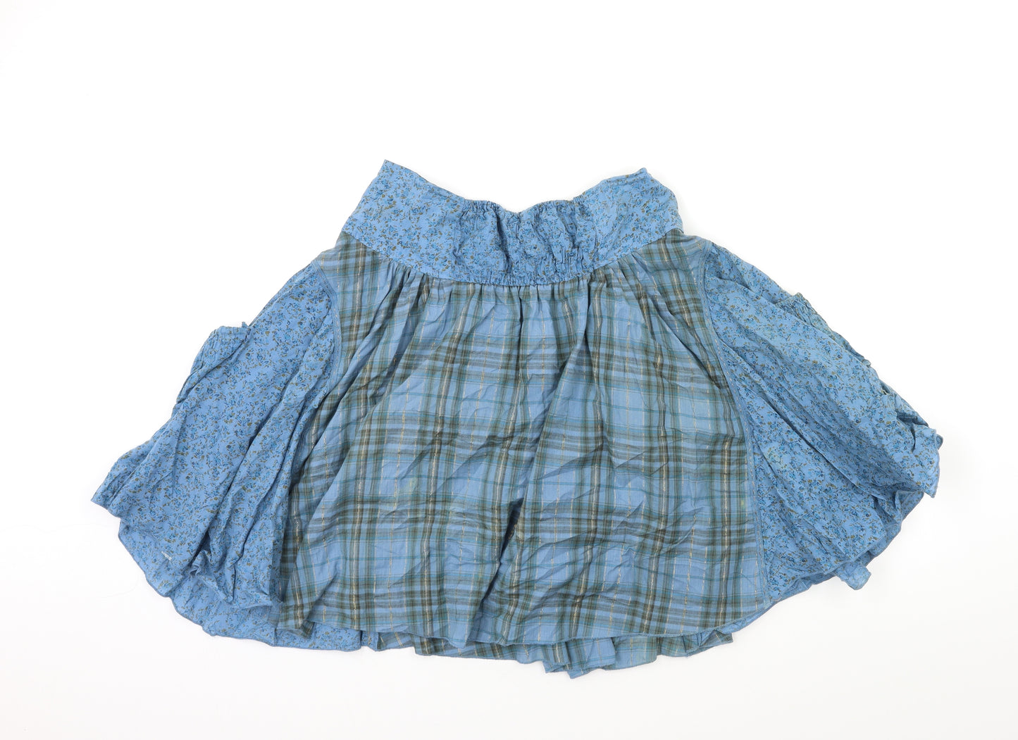 Dorothy Perkins Womens Blue Check  Mini Skirt Size 10