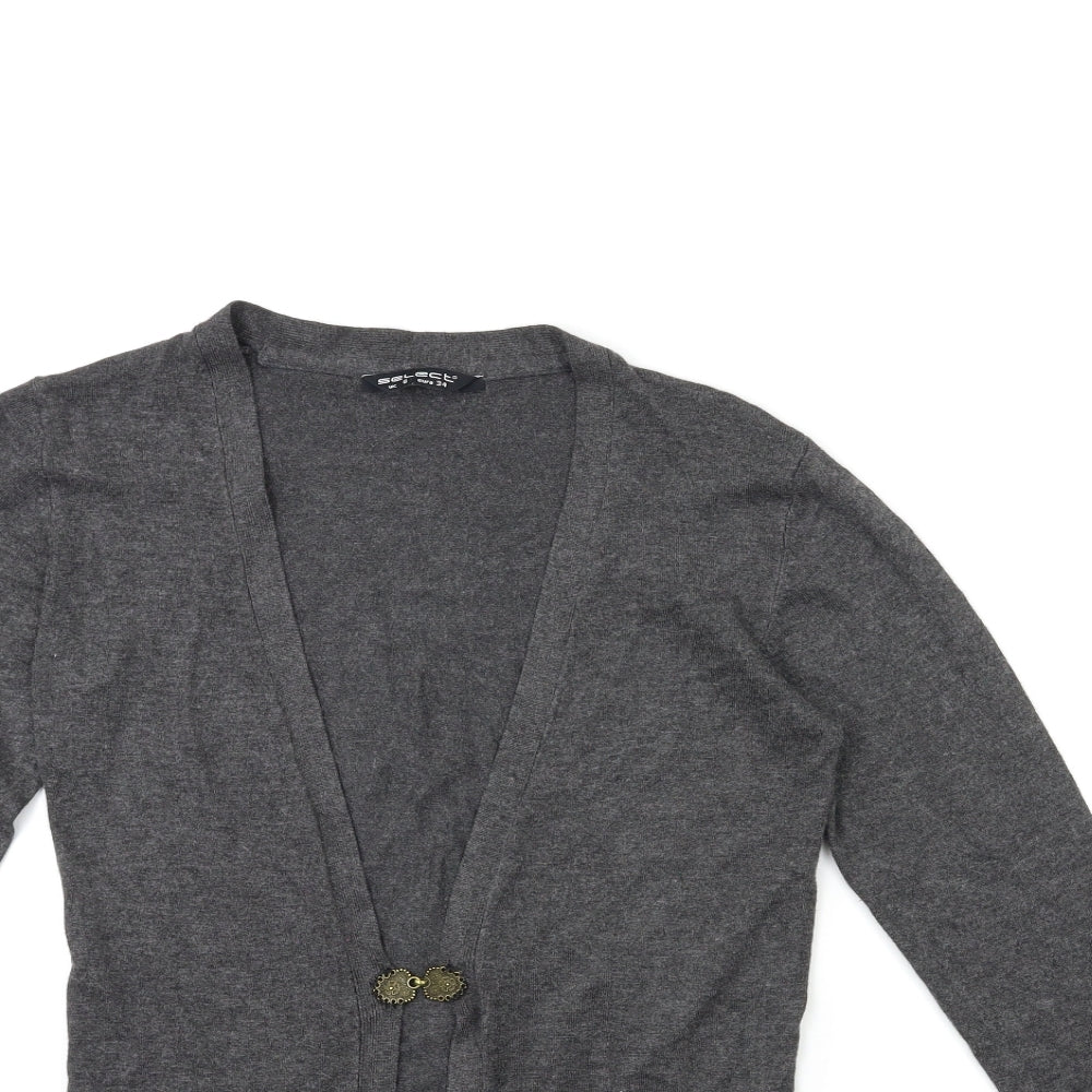 Select Womens Grey  Knit Cardigan Jumper Size 6