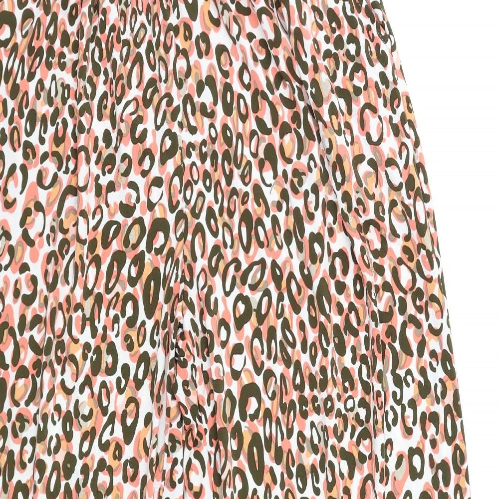 Preworn Womens Pink Animal Print  Trousers  Size 30 in L20 in