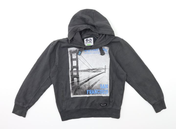 Haywire Boys Grey   Pullover Hoodie Size L