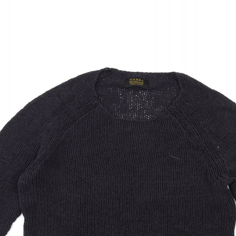 gabba Womens Blue  Knit Pullover Jumper Size L