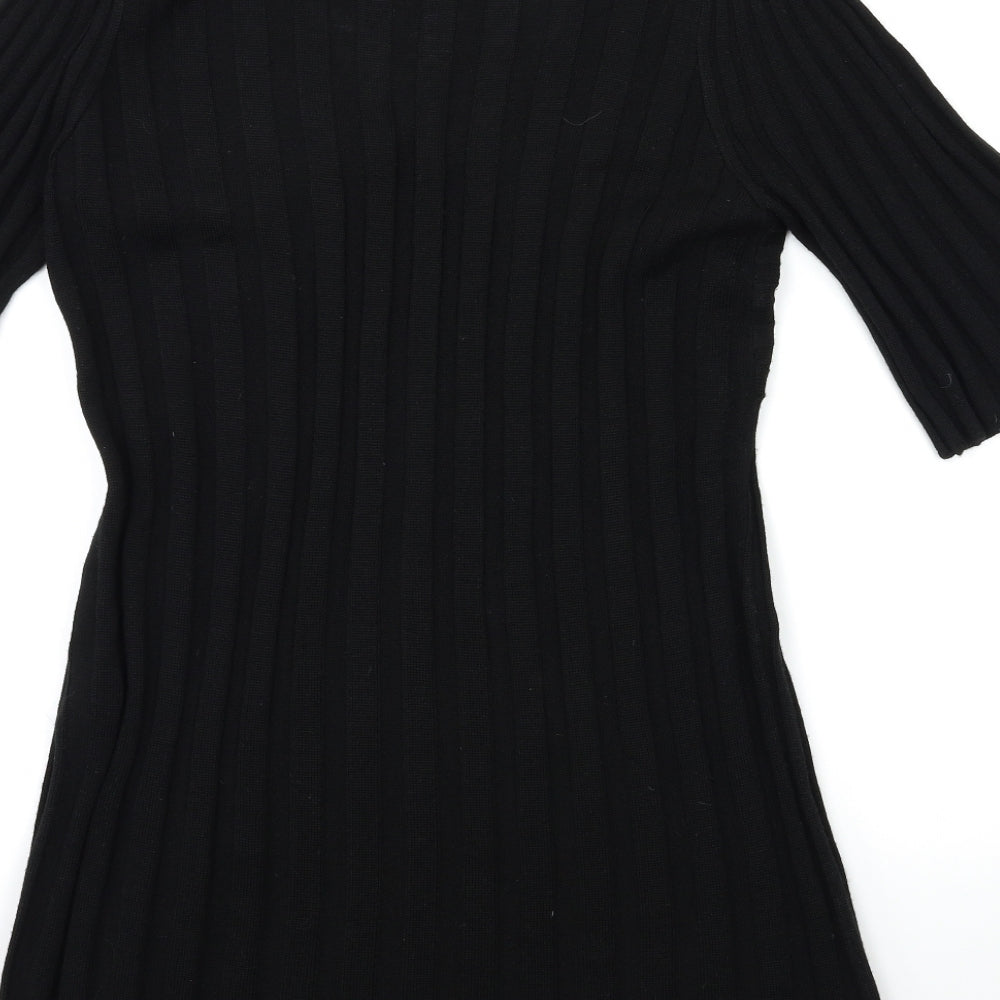 Monsoon Womens Black  Knit Jumper Dress  Size M