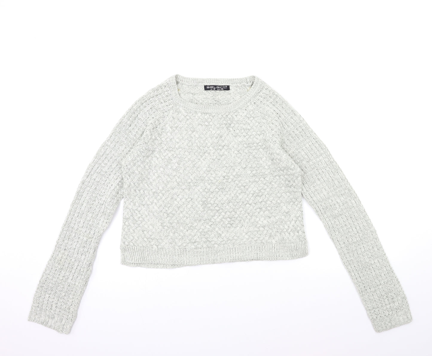 Select Womens Grey  Knit Pullover Jumper Size 12