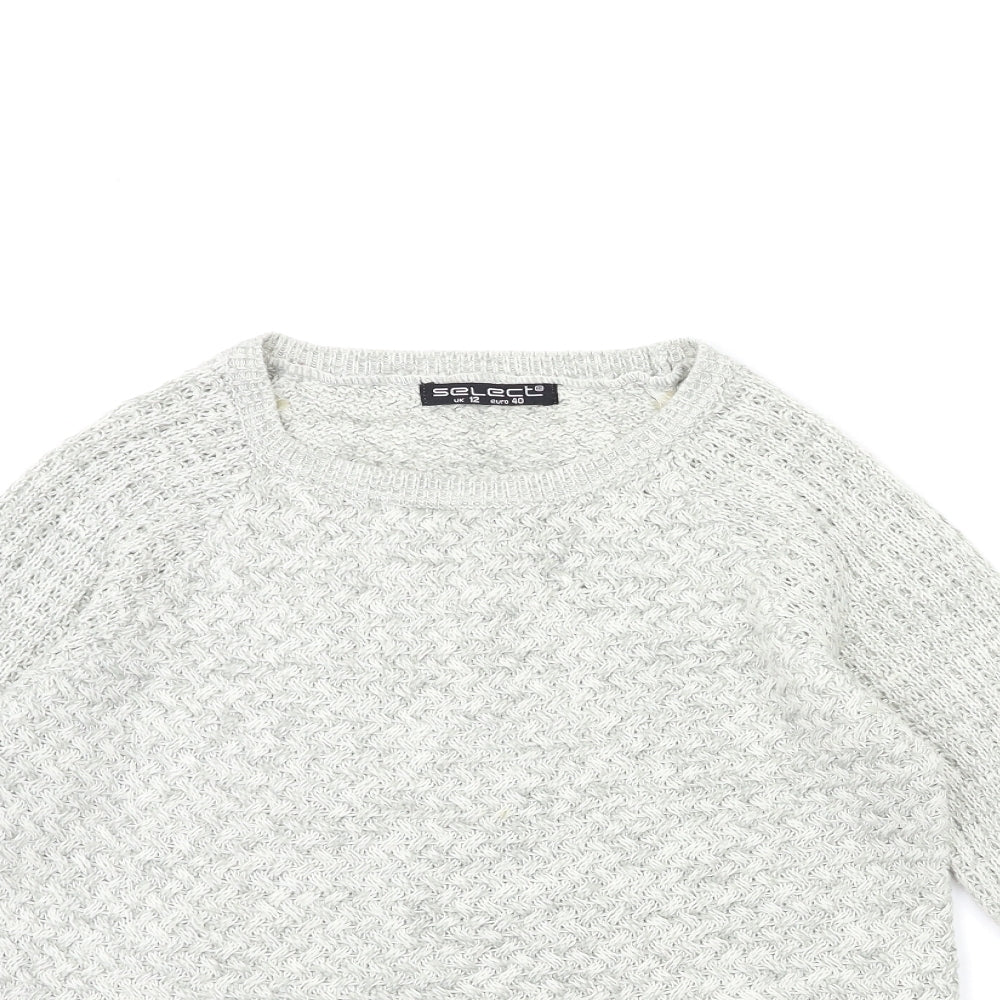 Select Womens Grey  Knit Pullover Jumper Size 12