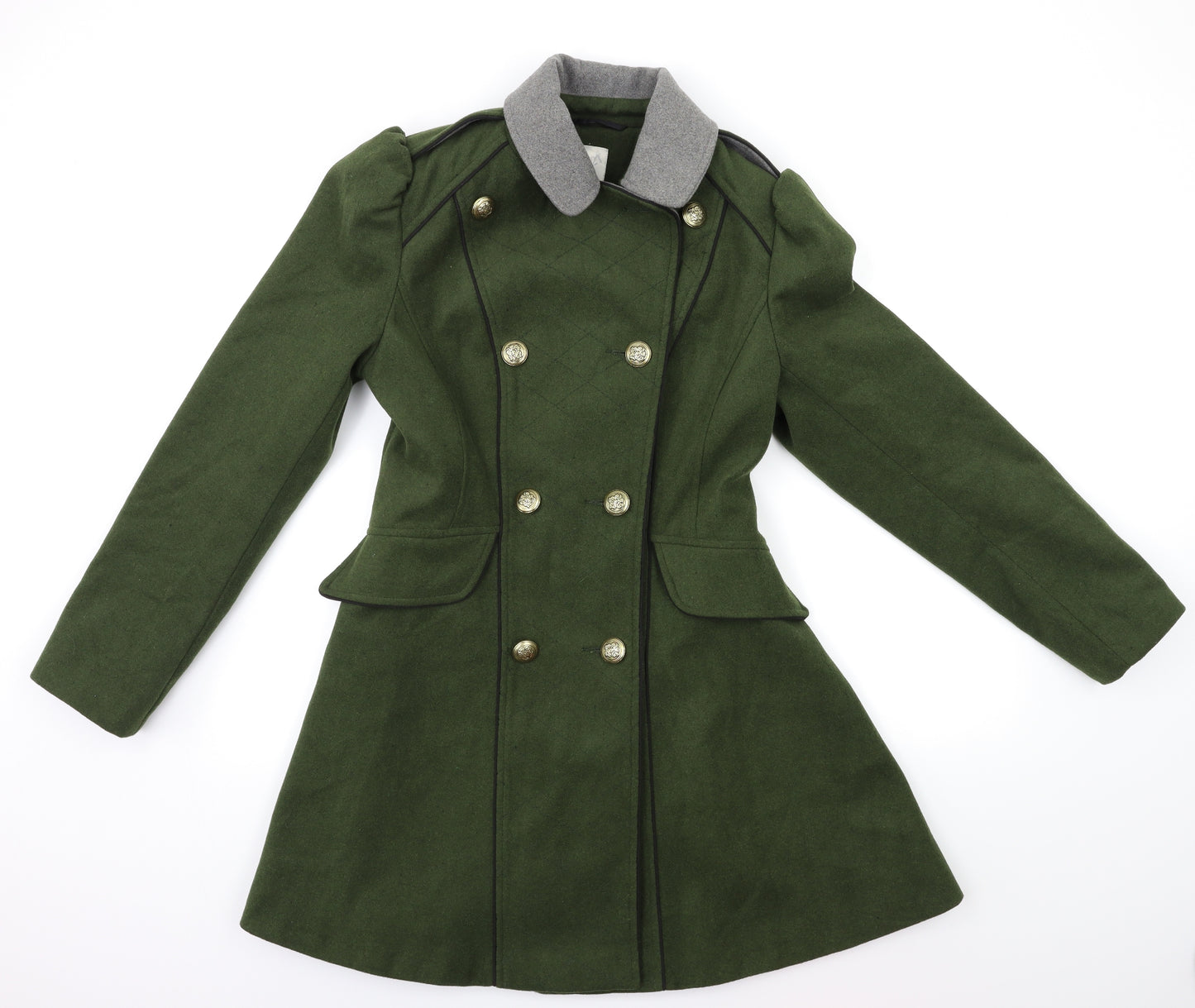 George Womens Green   Trench Coat Coat Size 12