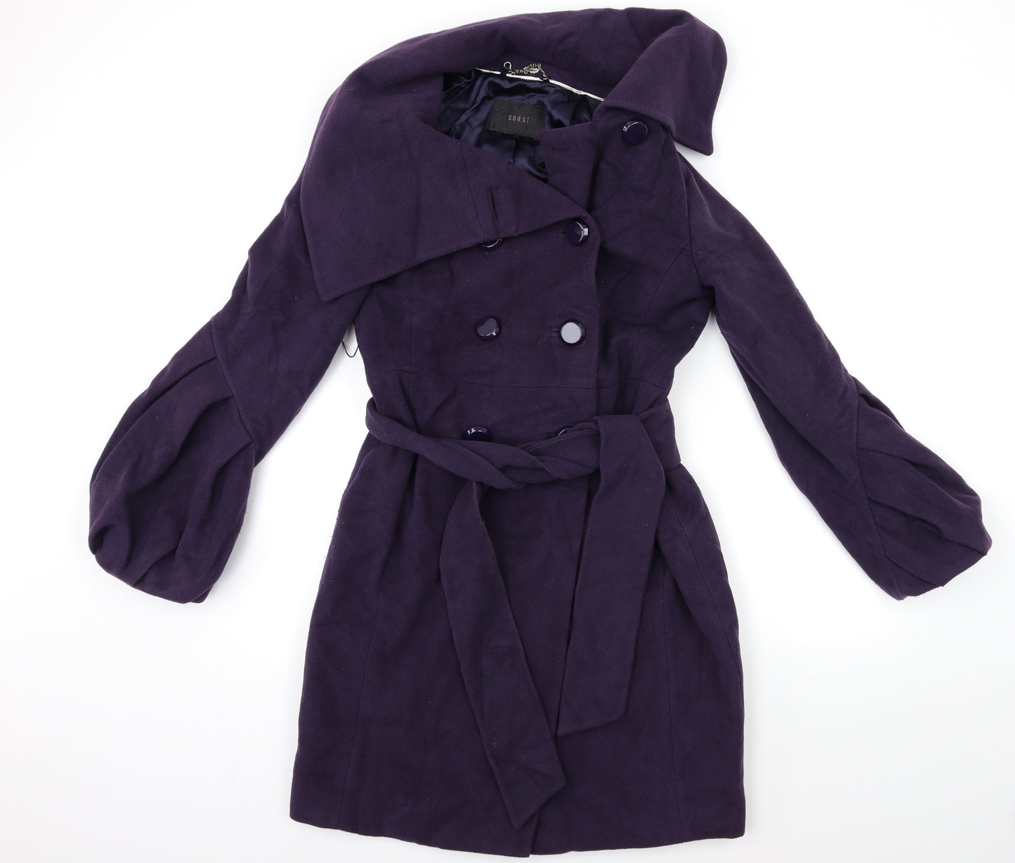 Coast Womens Purple   Trench Coat Coat Size 8
