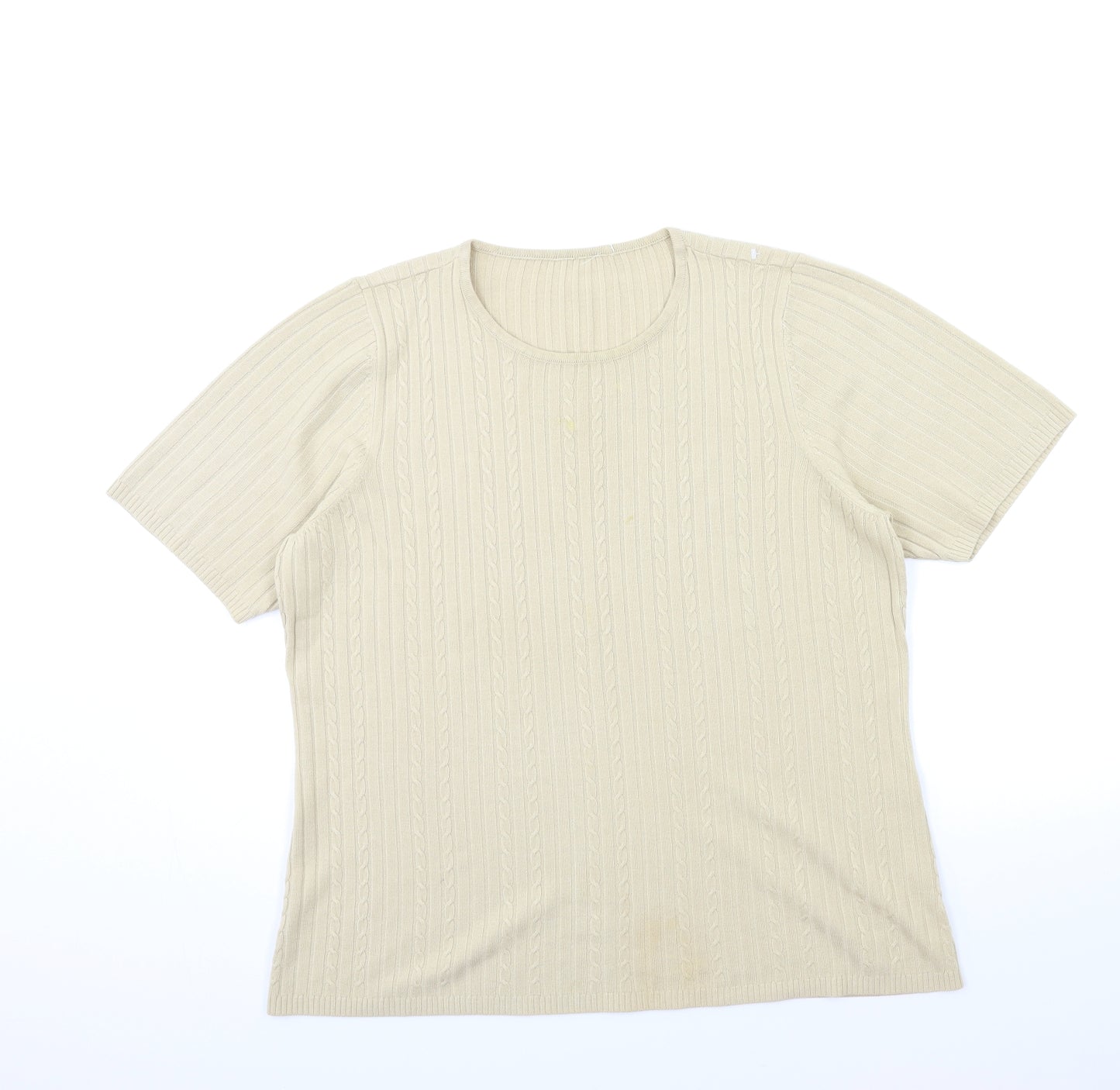 BHS Womens Beige  Knit Pullover Jumper Size 18