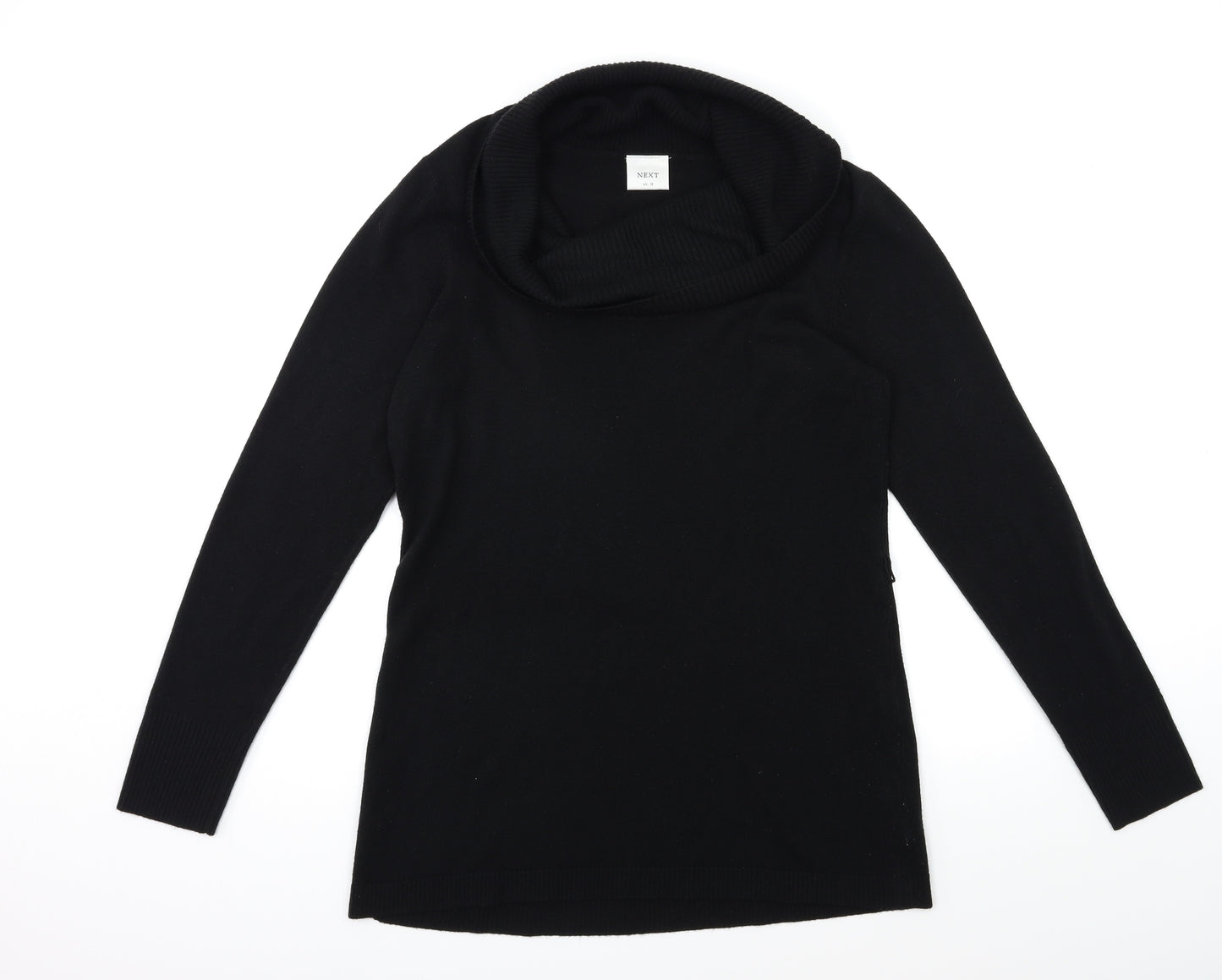 NEXT Womens Black  Knit Pullover Jumper Size 16