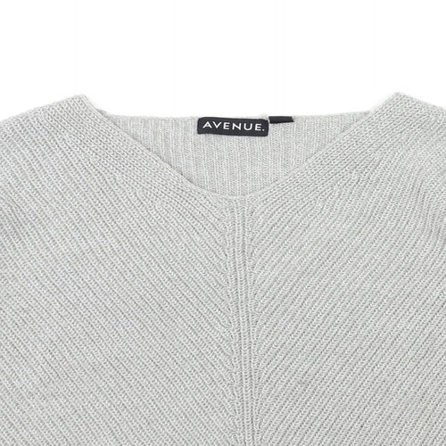 Avenue Womens Grey  Knit  Jumper Size 12