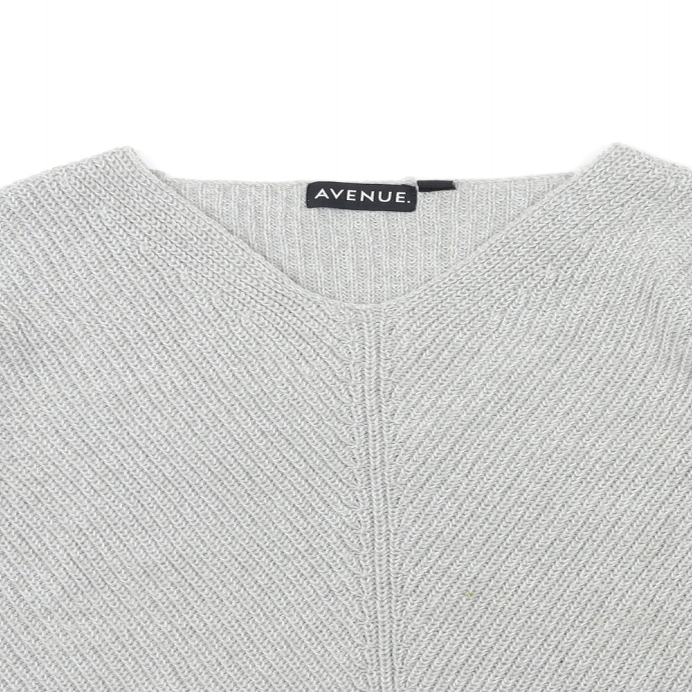 Avenue Womens Grey  Knit  Jumper Size 12