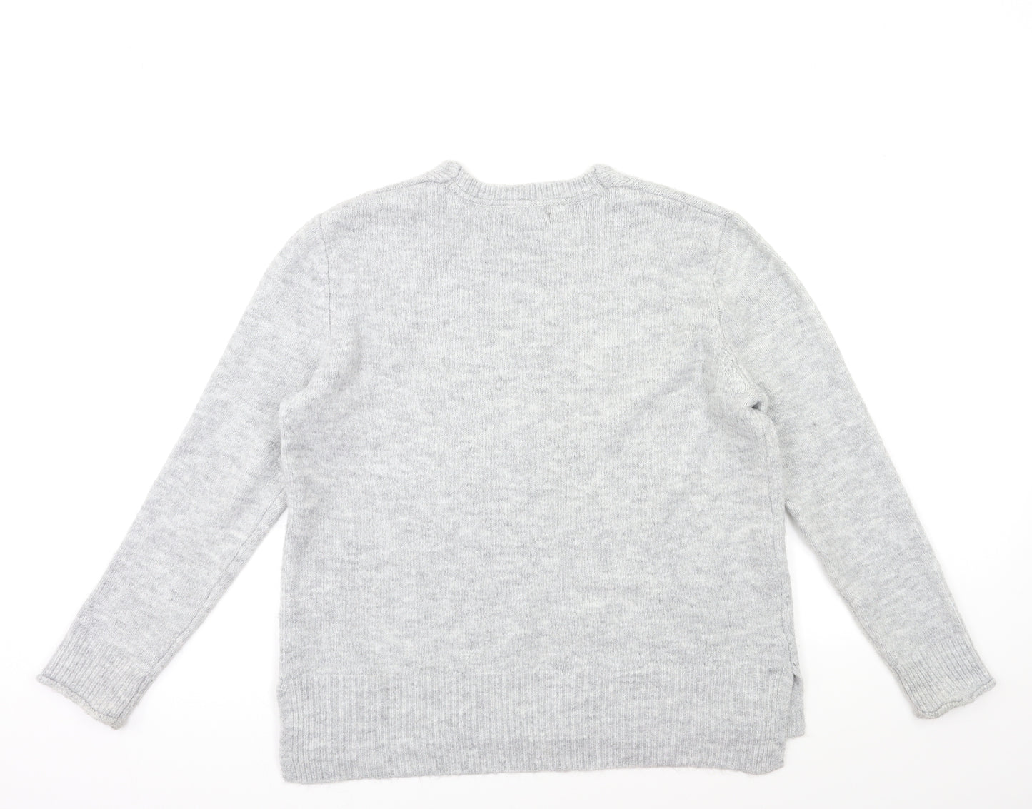 Nutmeg Womens Grey  Knit Pullover Jumper Size 12