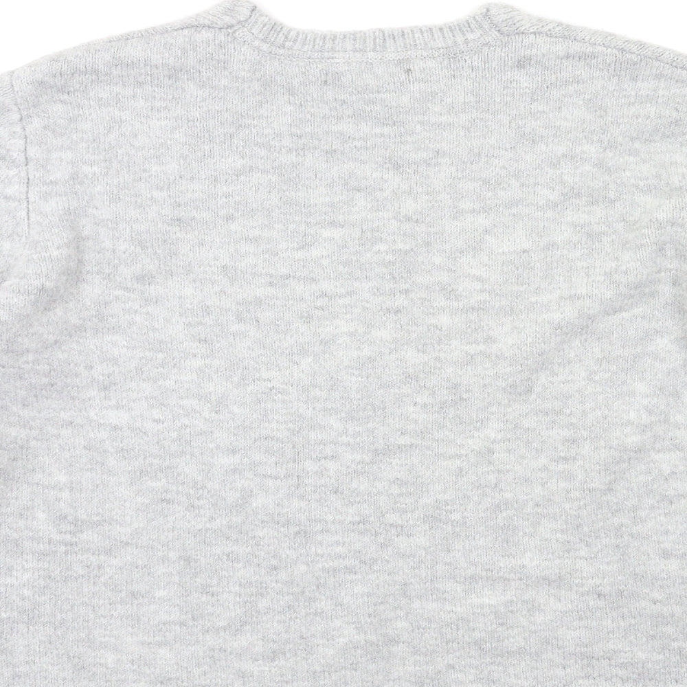 Nutmeg Womens Grey  Knit Pullover Jumper Size 12