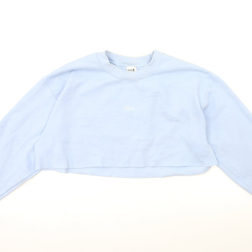 g&g Womens Blue   Pullover Sweatshirt Size M  - CROPPED