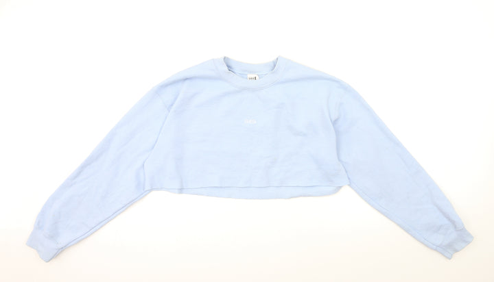 g&g Womens Blue Pullover Sweatshirt Size M - CROPPED