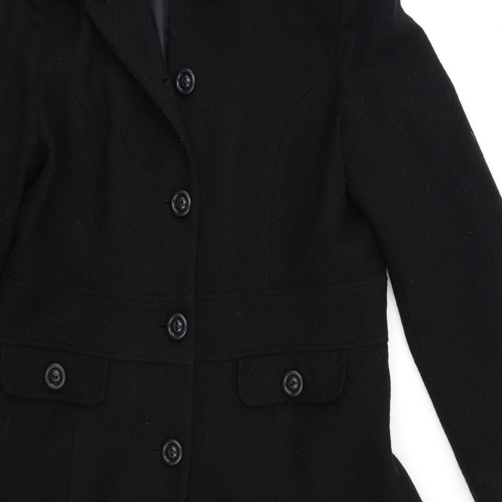 Dorothy Perkins Womens Black   Overcoat Coat Size 16