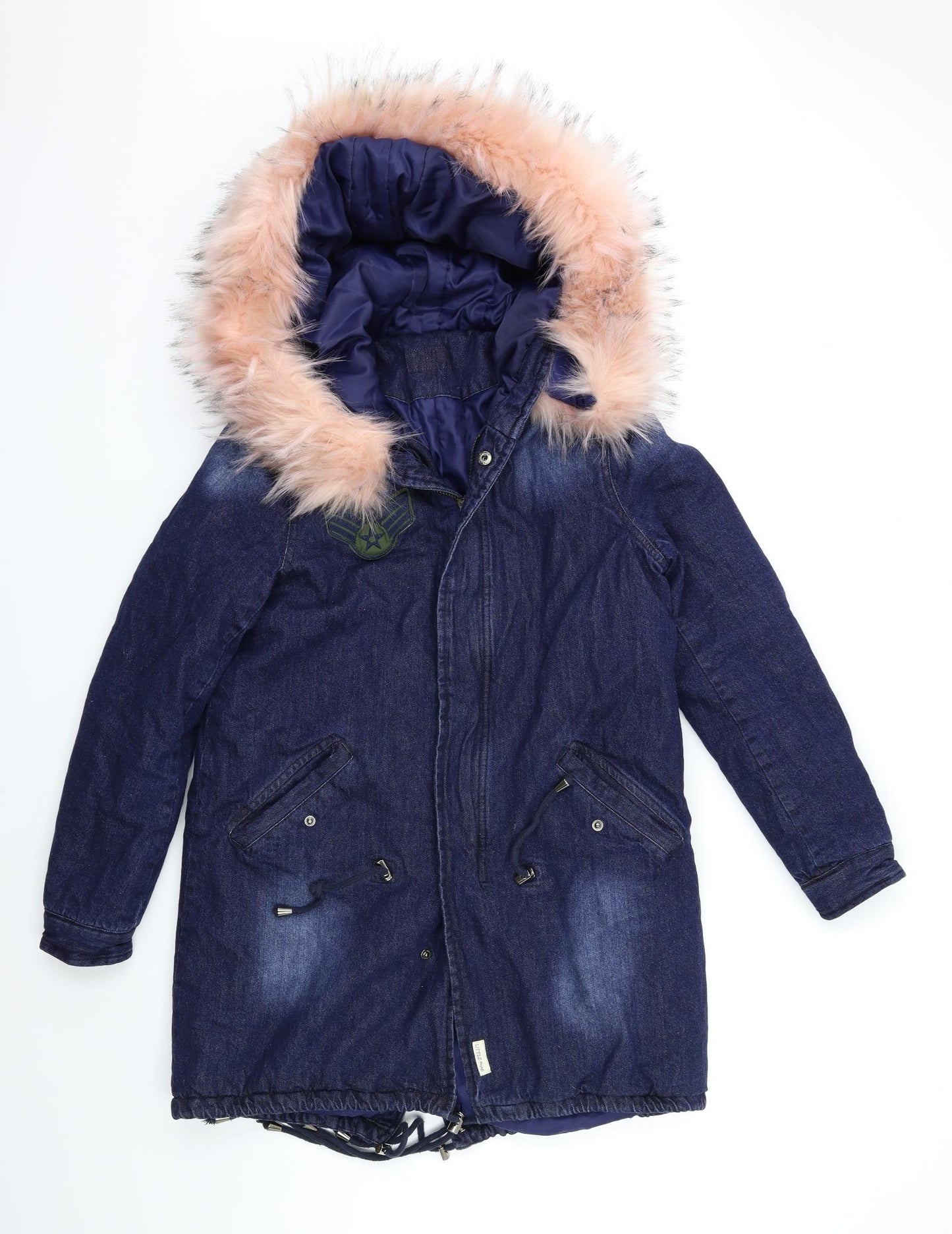 LITTLE THINGS Womens Blue   Parka Coat Size S