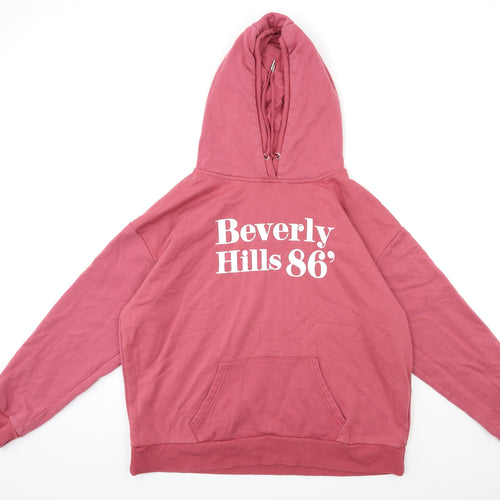 H&M Womens Pink   Pullover Hoodie Size L