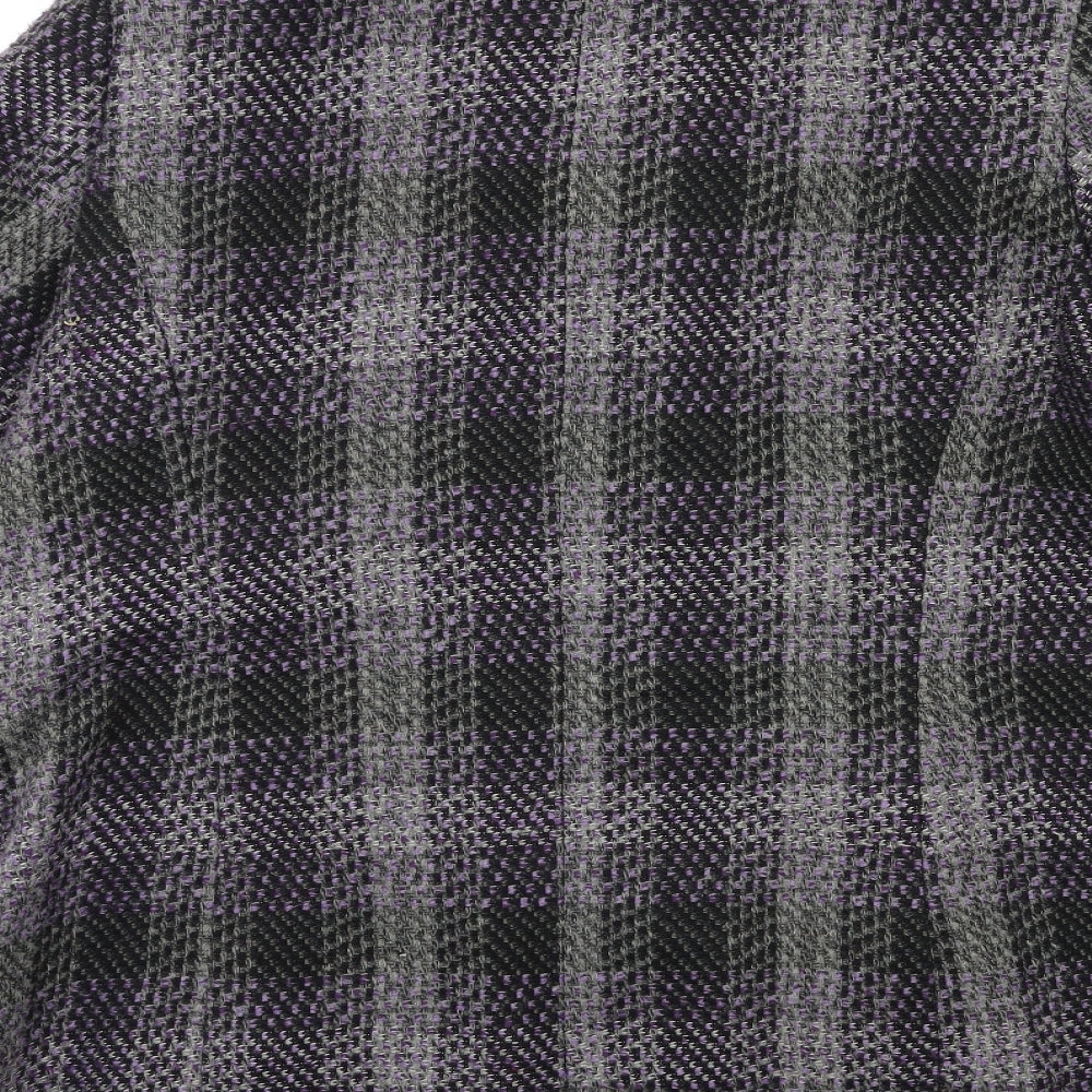 Autonomy Womens Purple Check  Overcoat Coat Size 18
