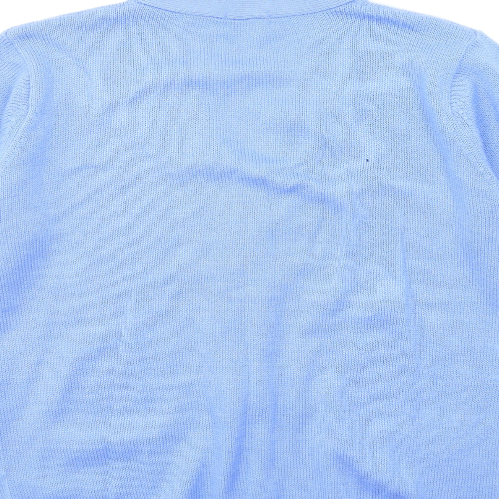 Damart Womens Blue  Knit Cardigan Jumper Size 14
