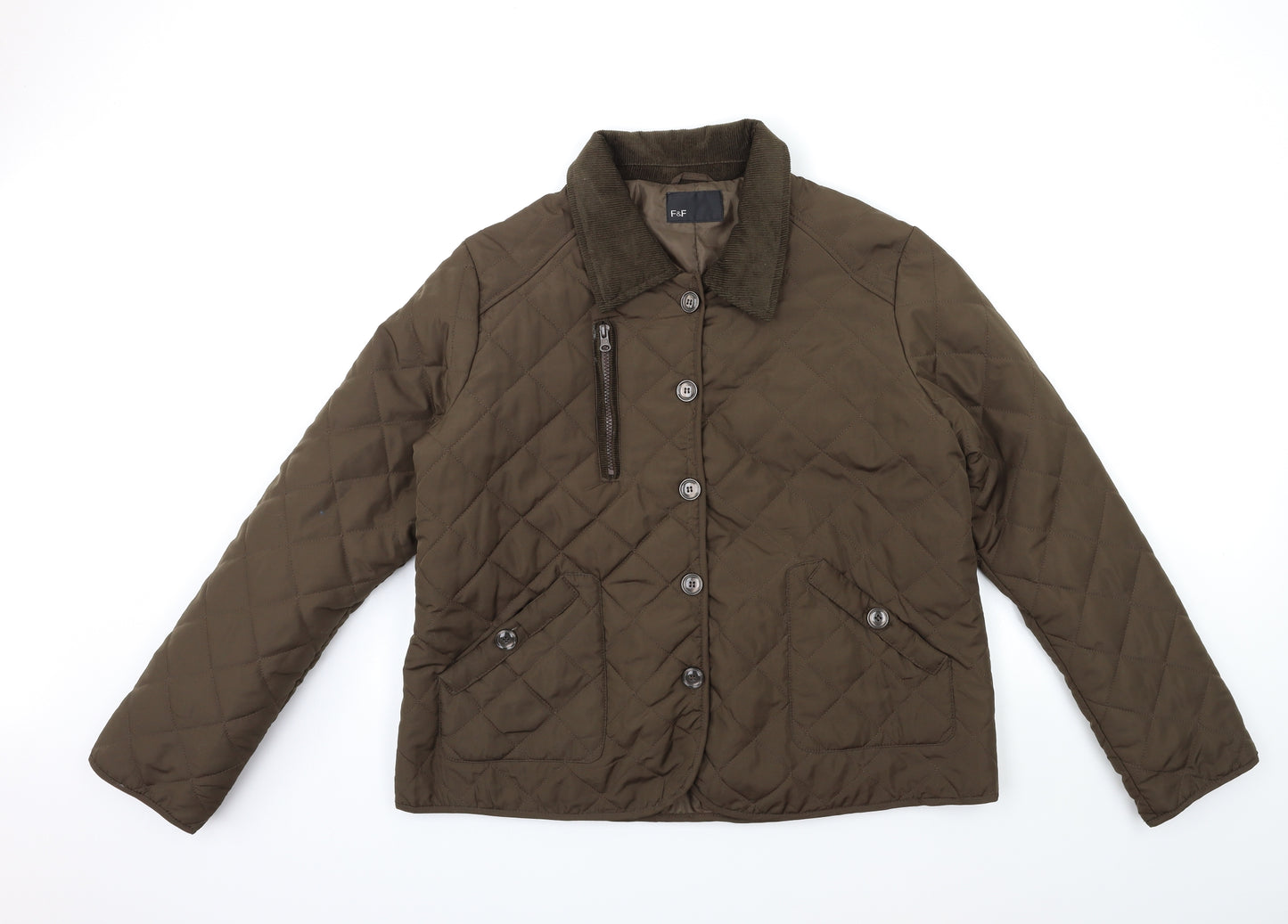 F&F Womens Brown   Quilted Coat Size 22
