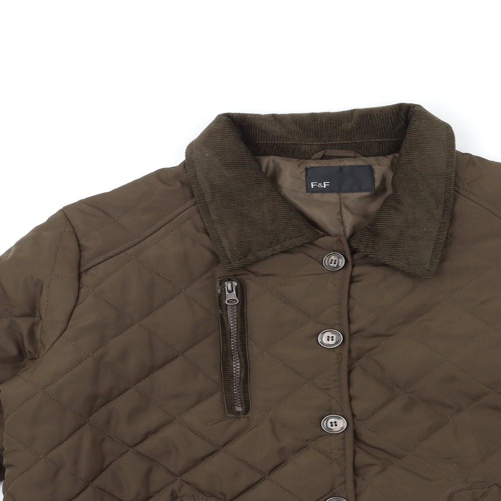 F&F Womens Brown   Quilted Coat Size 22