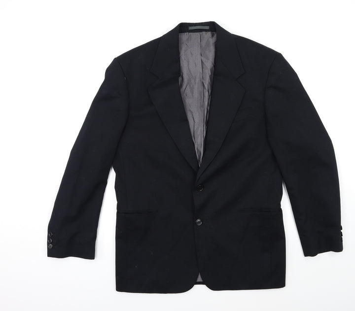 Preworn Mens Black   Jacket Suit Jacket Size 38