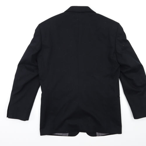 Preworn Mens Black   Jacket Suit Jacket Size 38