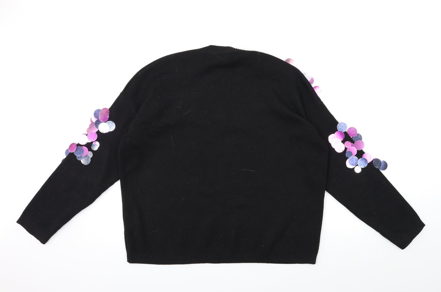QED London Womens Black  Knit Pullover Jumper Size L