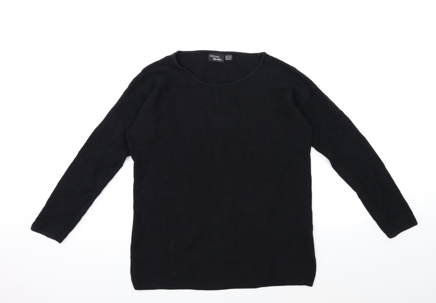 ESMARA Womens Black  Knit Pullover Jumper Size 10