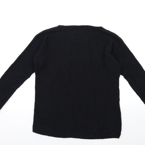 ESMARA Womens Black  Knit Pullover Jumper Size 10