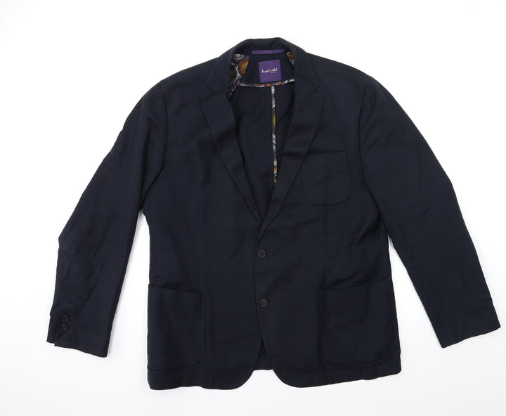 Purple Label Mens Blue Jacket Suit Jacket Size 46
