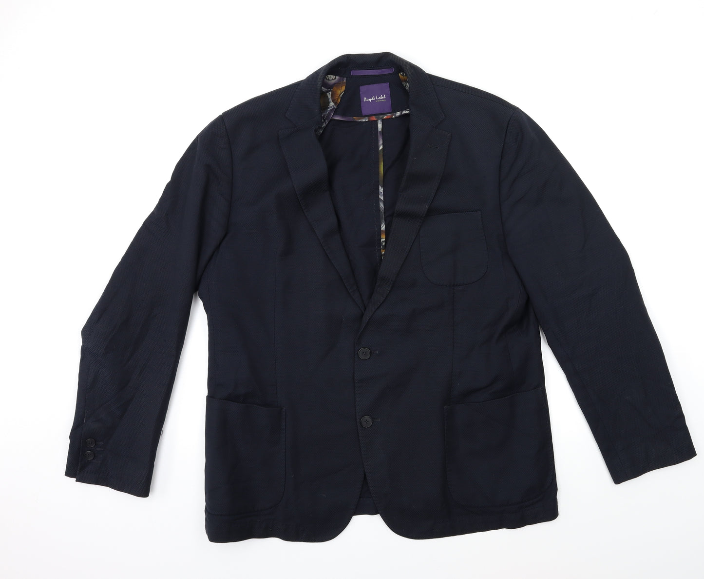 Purple Label Mens Blue   Jacket Suit Jacket Size 46