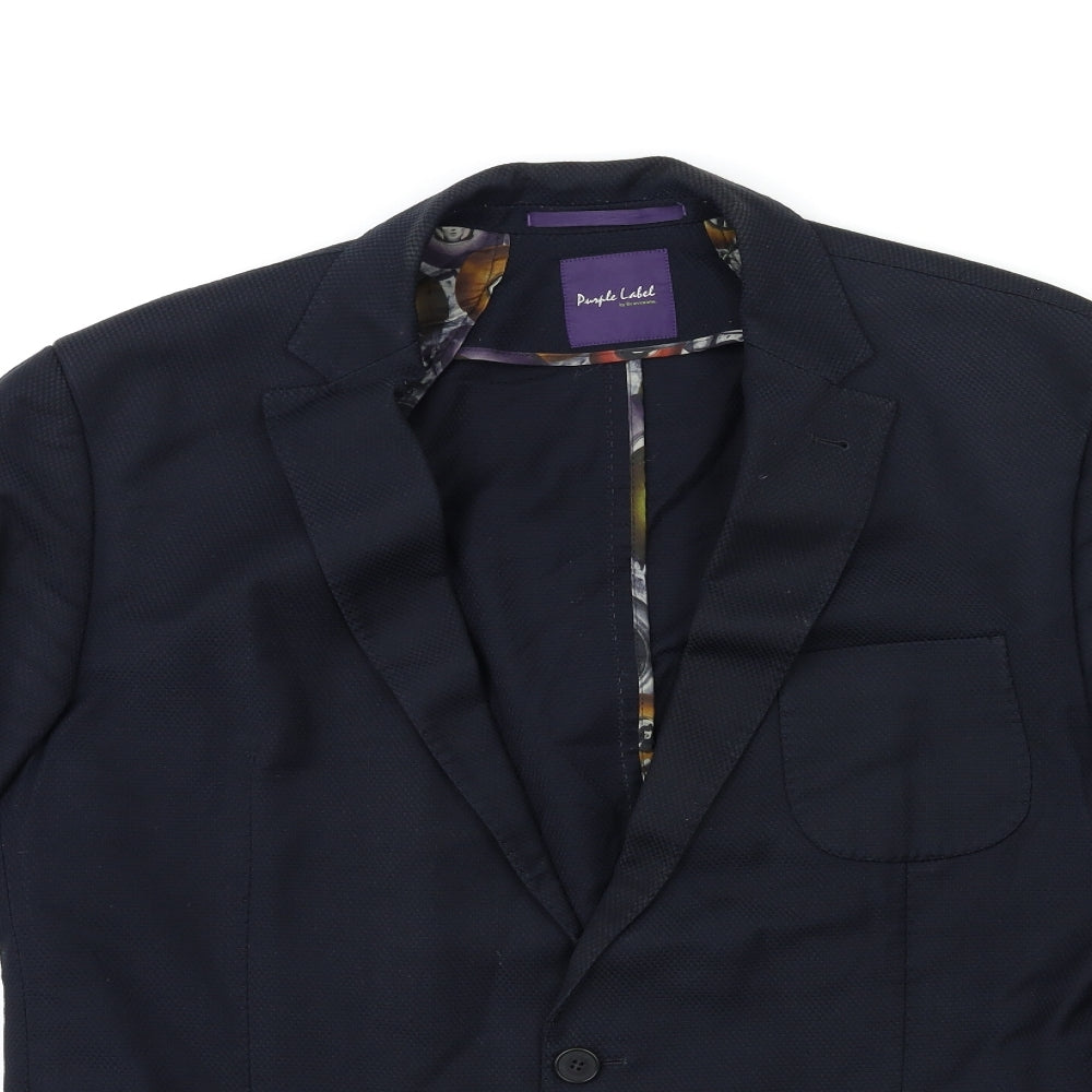 Purple Label Mens Blue   Jacket Suit Jacket Size 46