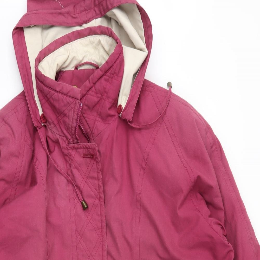 David Barry Womens Pink   Anorak Coat Size 18