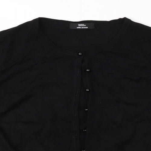 Marks and Spencer Womens Black   Cardigan Jumper Size 18